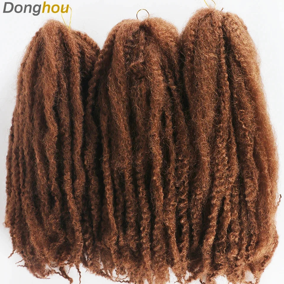18 Inch Marley Hair for Braids | Afro Kinky Ombre | 30 Strands per Pack