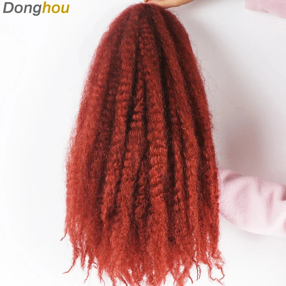 18 Inch Marley Hair for Braids | Afro Kinky Ombre | 30 Strands per Pack