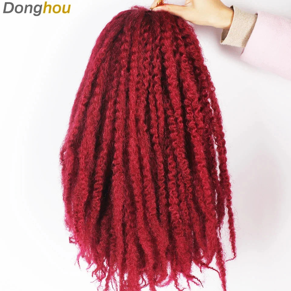 18 Inch Marley Hair for Braids | Afro Kinky Ombre | 30 Strands per Pack