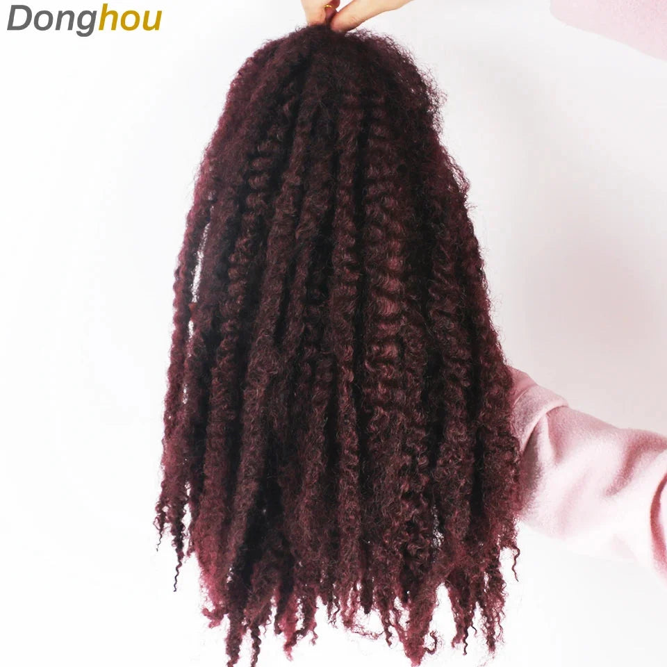 18 Inch Marley Hair for Braids | Afro Kinky Ombre | 30 Strands per Pack