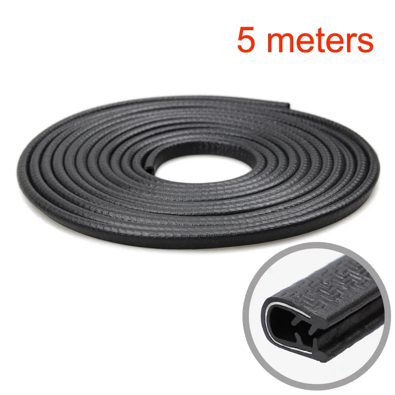 2/5/10m Car Door Seal Edge Protector Auto Sealing Tape Strips Guard Trim Automobile Door Trunk Stickers Decorative Seal for Cars