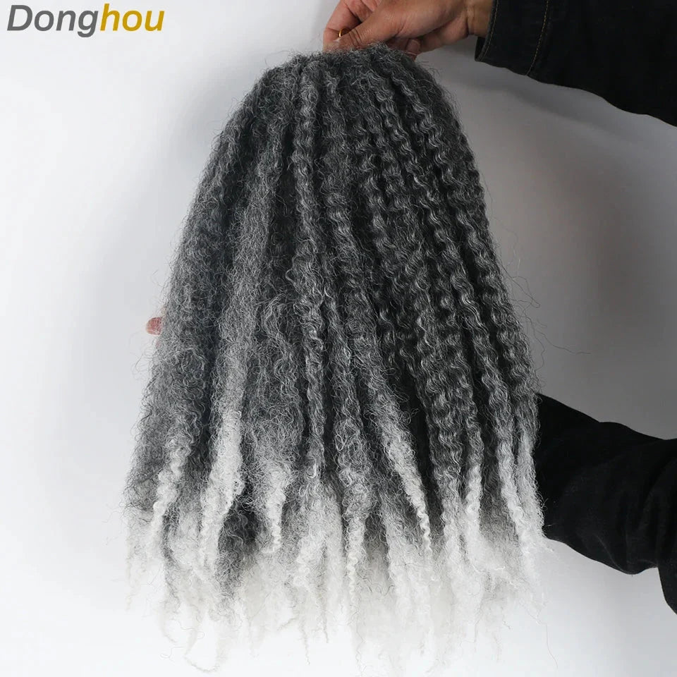 18 Inch Marley Hair for Braids | Afro Kinky Ombre | 30 Strands per Pack