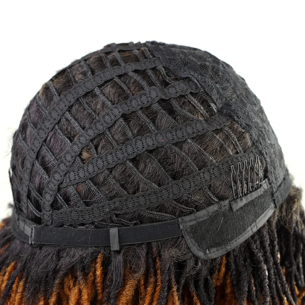 10" Braided Bob Wig | Afro Dreadlock Wig | Curly Ends | Synthetic Crochet Wig | Cosplay
