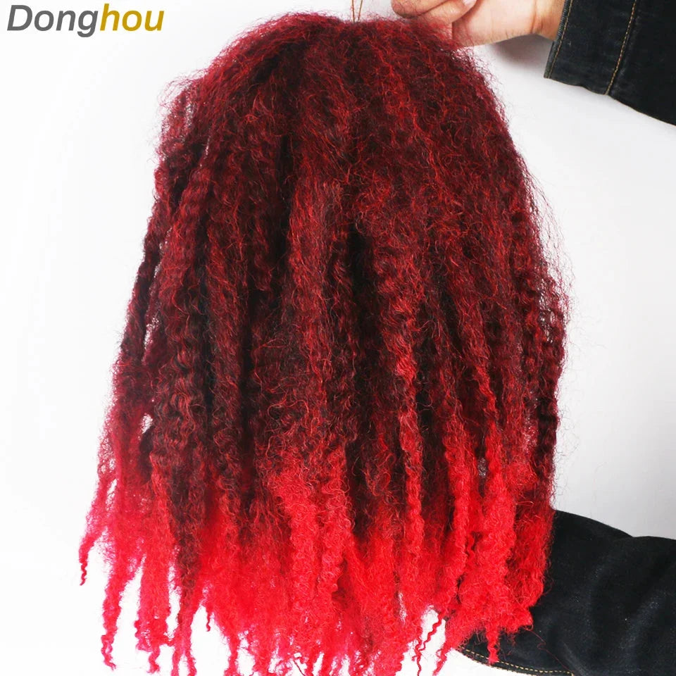 18 Inch Marley Hair for Braids | Afro Kinky Ombre | 30 Strands per Pack