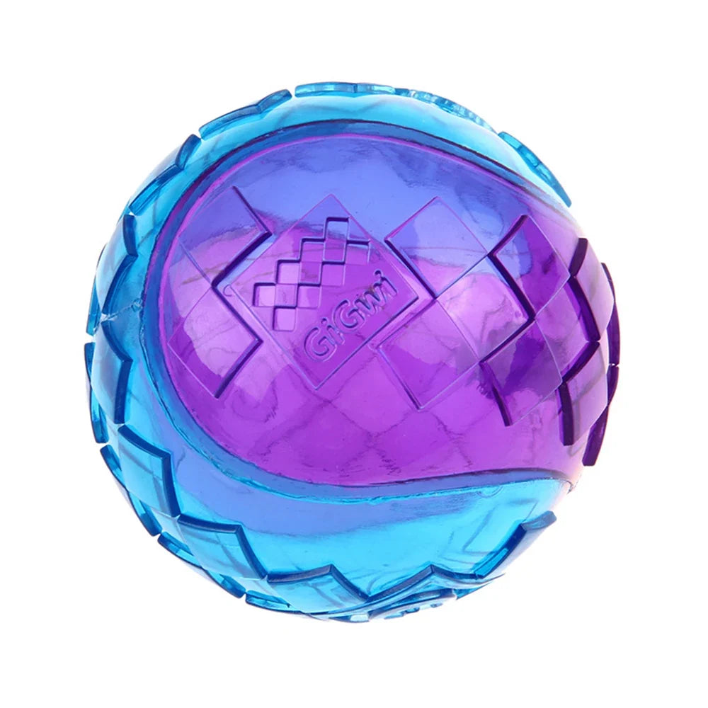 Pet Dog Squeaky Toys Ball Puppy Chew Toys Sound Pure Natural Non-toxic Rubber Outdoor Play Small Big Dog Funny Elasticity Ball
