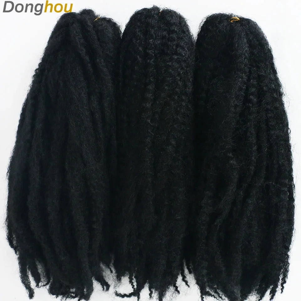 18 Inch Marley Hair for Braids | Afro Kinky Ombre | 30 Strands per Pack