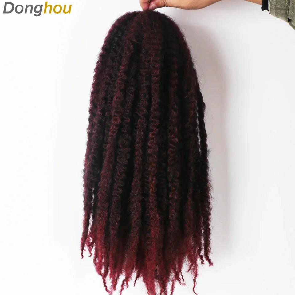 18 Inch Marley Hair for Braids | Afro Kinky Ombre | 30 Strands per Pack