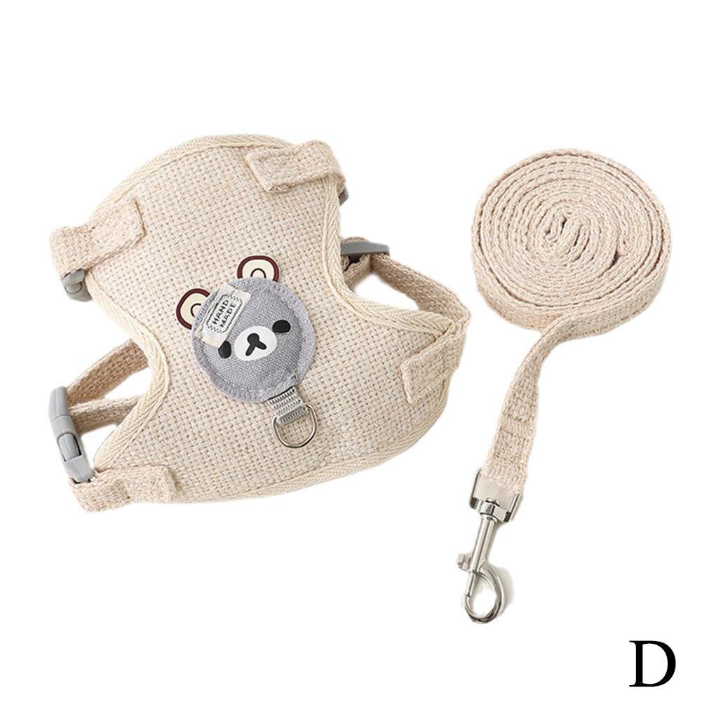 Cat Dog Harness with Lead Leash Adjustable Vest Mesh Breathable Adjustable Chest Harness Outdoor Walking Cat Pet Supplies