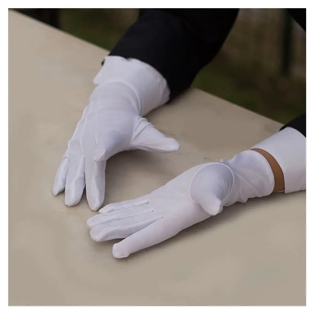 New White Formal Gloves Tactical Gloves Red Wine Bottle Tuxedo Honor Guard Parade Santa Men Inspection Winter Gloves 1Pair