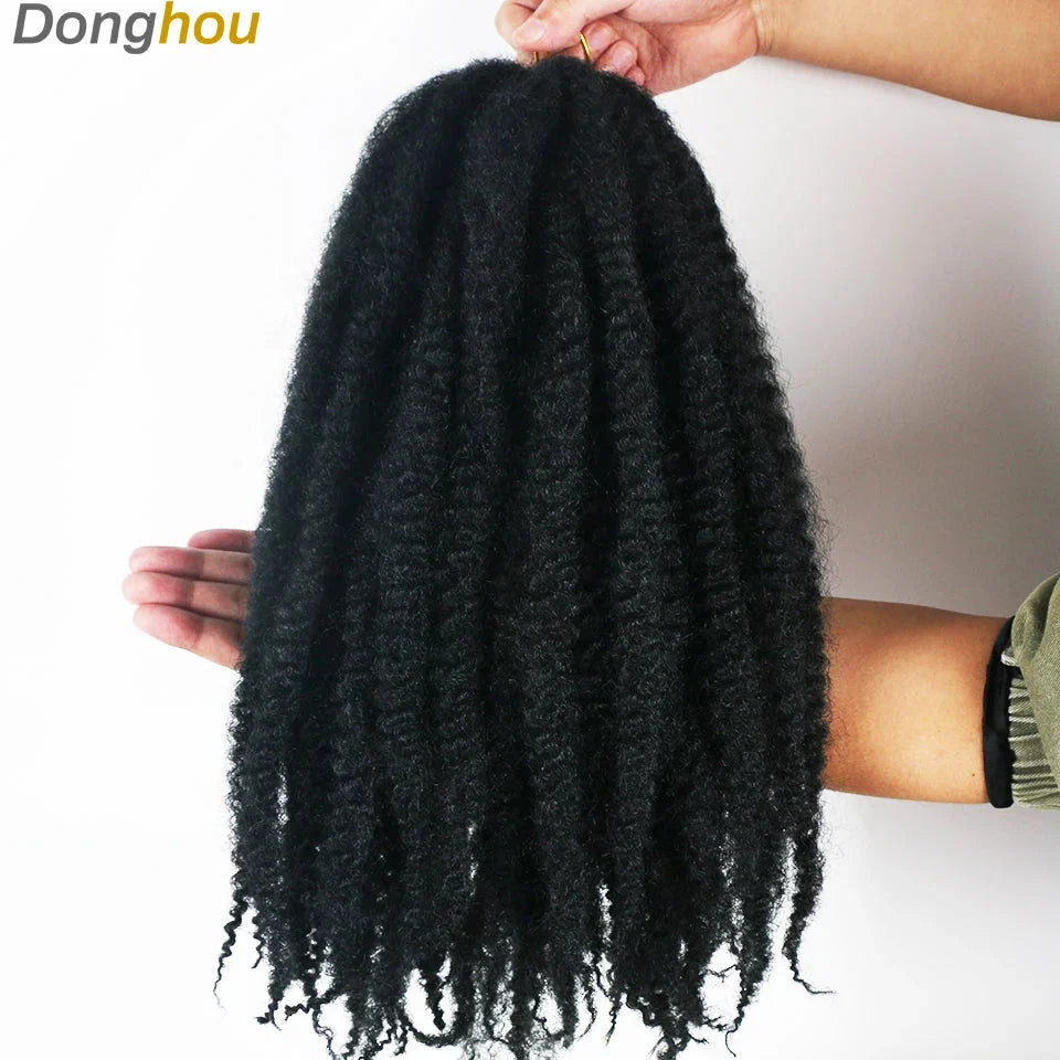 18 Inch Marley Hair for Braids | Afro Kinky Ombre | 30 Strands per Pack
