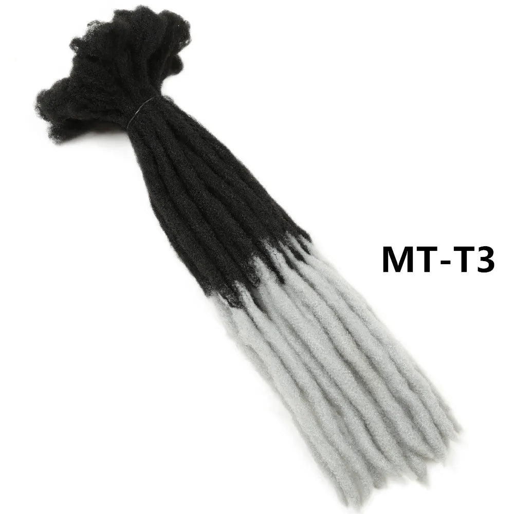 22" Dreadlocks Crochet Hair Braids | Ombre Synthetic Extensions | Reggae & Hip Hop Style