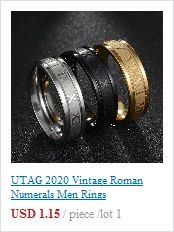 UTAG  Fashion Black/White Ceramic Crystal Wedding Rings Jewelry For Women Girls Rose Gold Stainless Steel Bohemia Rin