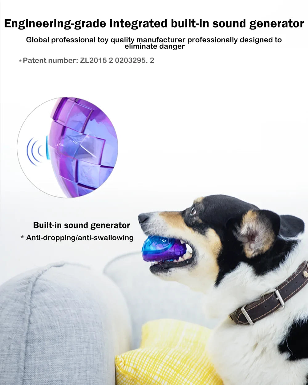 Pet Dog Squeaky Toys Ball Puppy Chew Toys Sound Pure Natural Non-toxic Rubber Outdoor Play Small Big Dog Funny Elasticity Ball