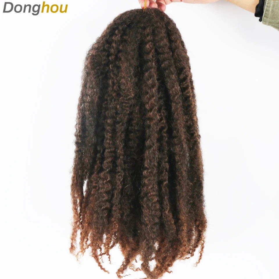 18 Inch Marley Hair for Braids | Afro Kinky Ombre | 30 Strands per Pack
