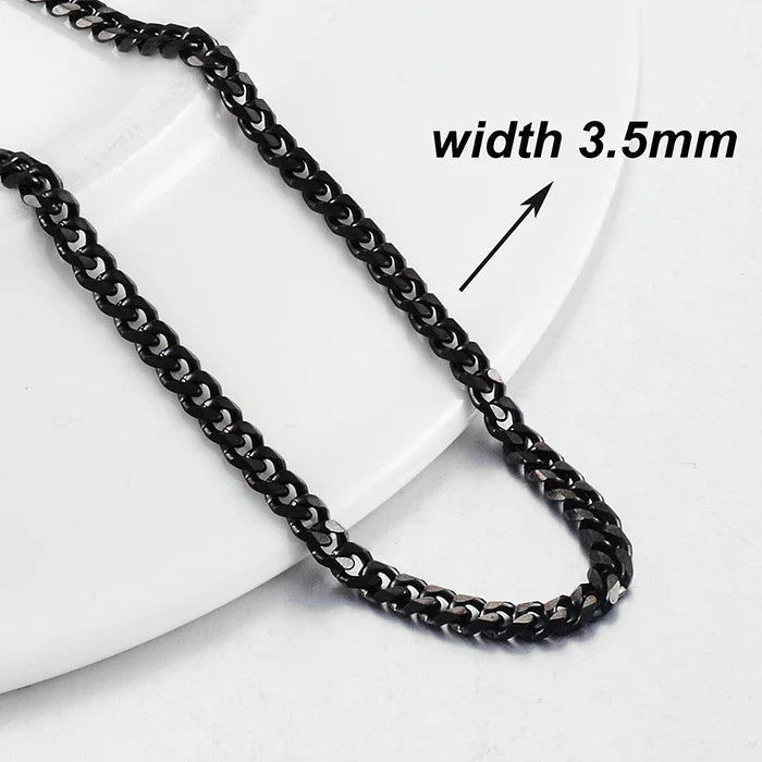 New Fashion Popular Black Necklace Men And Women Hip-Hop Dark Style Classic Jewelry