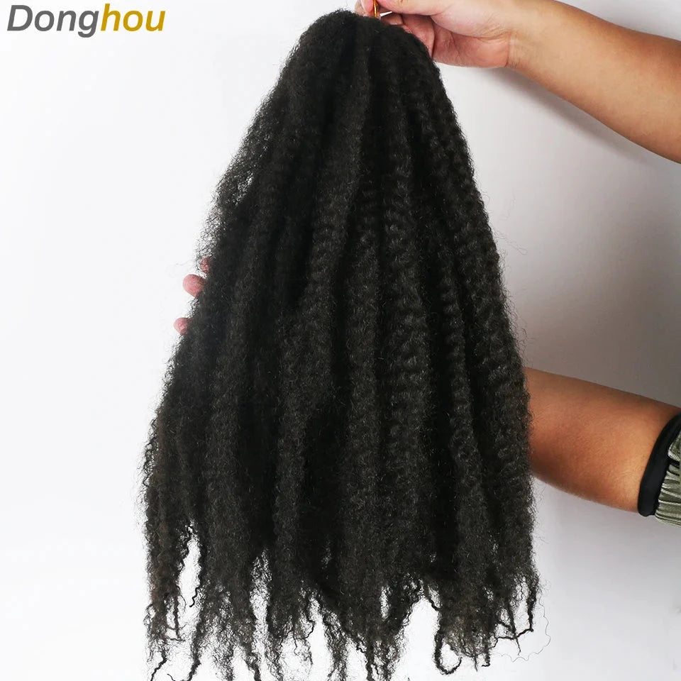 18 Inch Marley Hair for Braids | Afro Kinky Ombre | 30 Strands per Pack