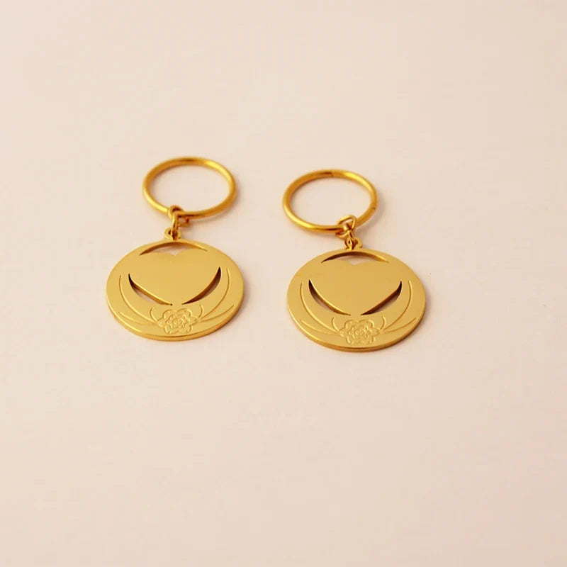 New Zealand Kiribati Hawaii Coconut Tree Shape Earrings for Women Girls Gold Color Stainless Steel Jewelry Gift