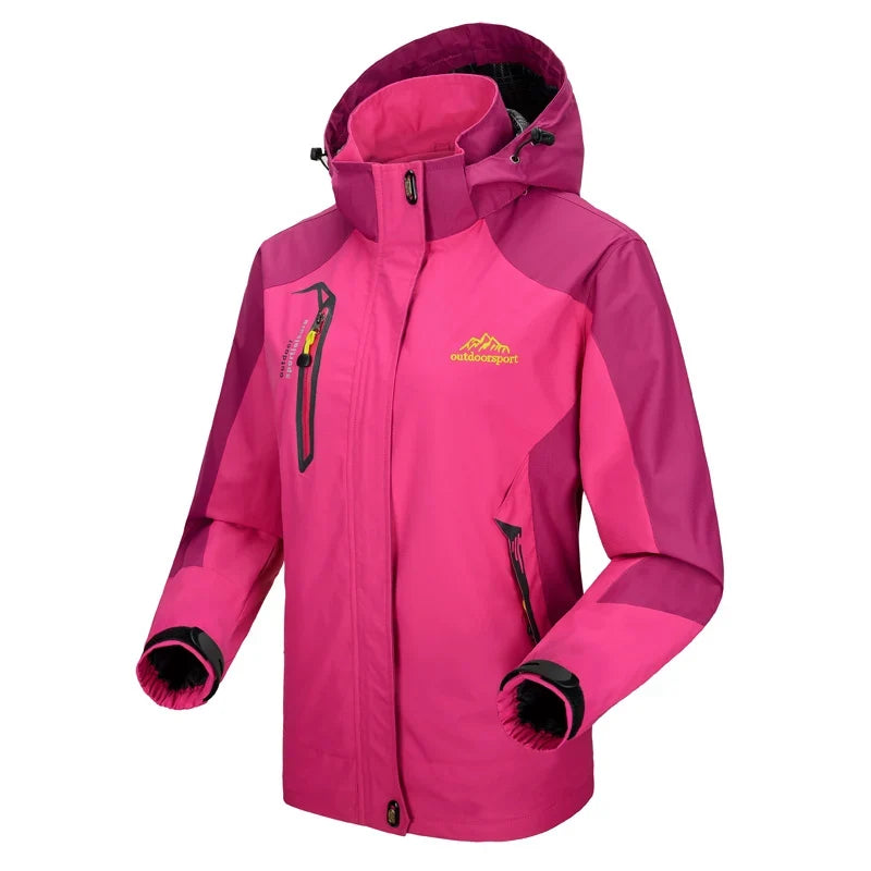 TRVLWEGO Women's Waterproof Hiking Jacket Windproof Windbreaker Camping Hunting Climbing Trekking Fishing Coat Outdoor Clothing
