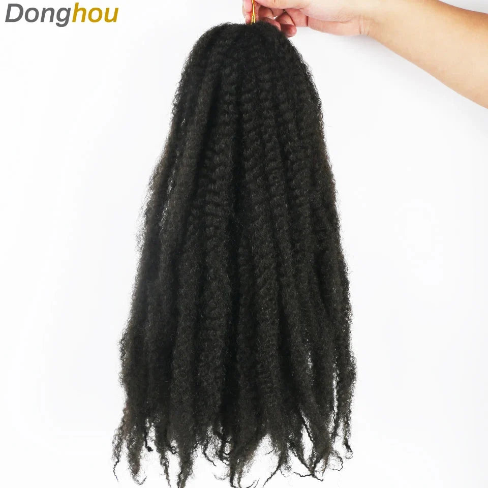 18 Inch Marley Hair for Braids | Afro Kinky Ombre | 30 Strands per Pack