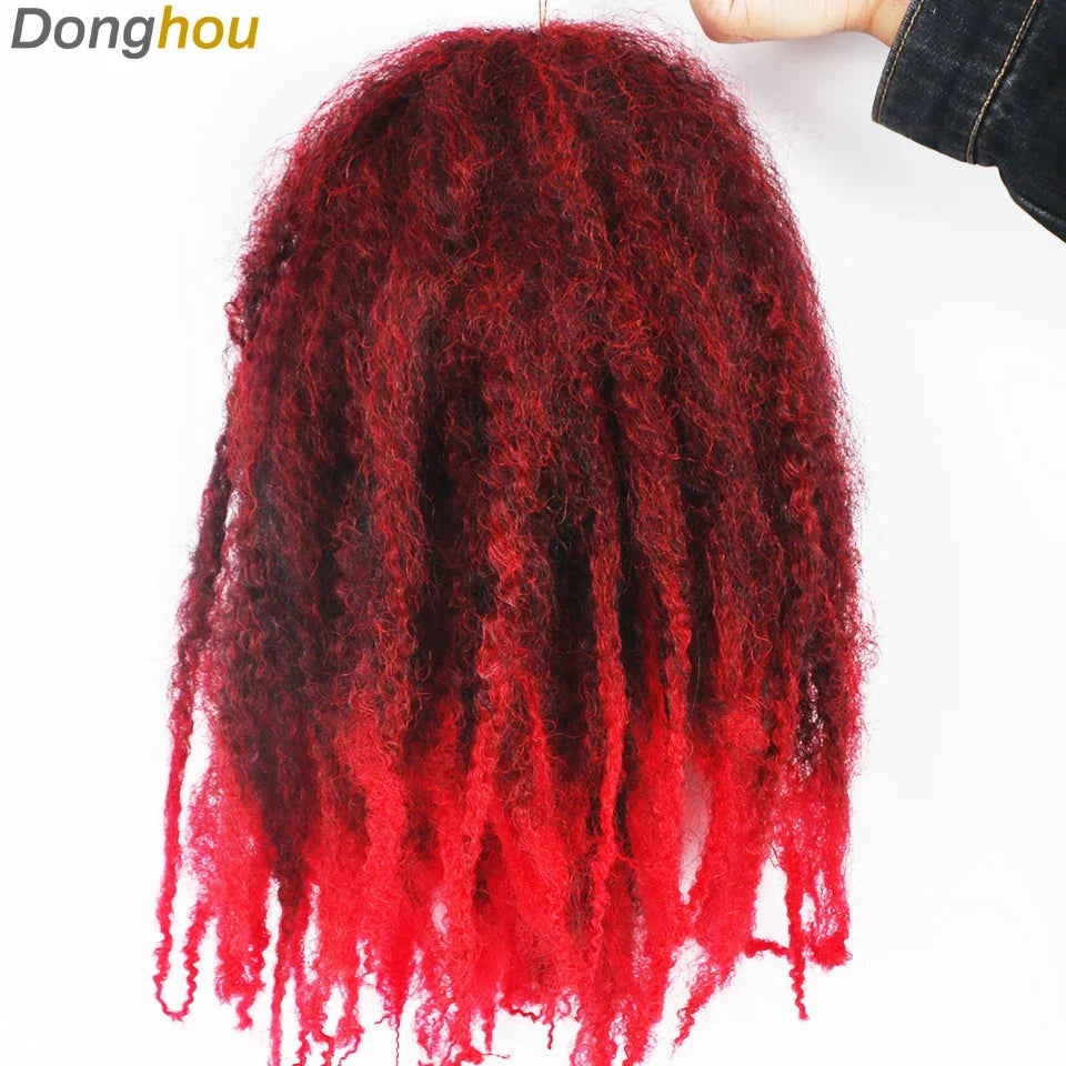 18 Inch Marley Hair for Braids | Afro Kinky Ombre | 30 Strands per Pack