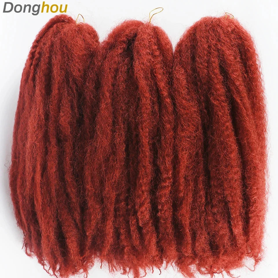 18 Inch Marley Hair for Braids | Afro Kinky Ombre | 30 Strands per Pack