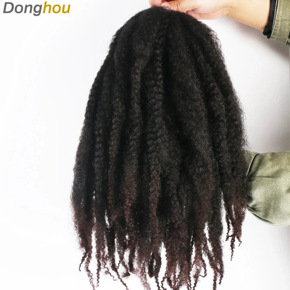 18 Inch Marley Hair for Braids | Afro Kinky Ombre | 30 Strands per Pack