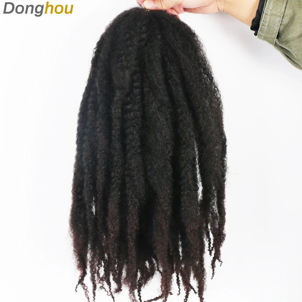 18 Inch Marley Hair for Braids | Afro Kinky Ombre | 30 Strands per Pack