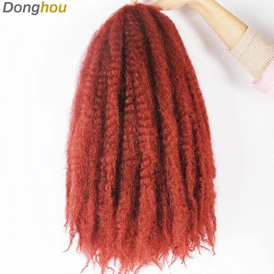 18 Inch Marley Hair for Braids | Afro Kinky Ombre | 30 Strands per Pack