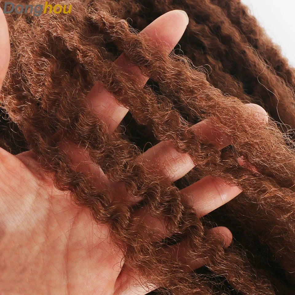 18 Inch Marley Hair for Braids | Afro Kinky Ombre | 30 Strands per Pack