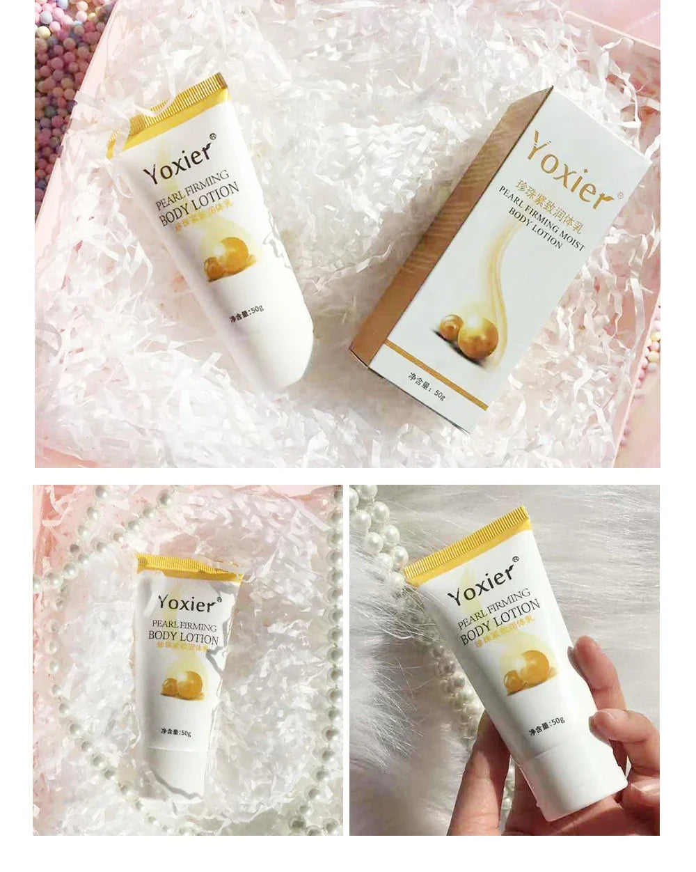 Yoxier Pearl Firming Body Lotion Slimming Cellulite Massage Remove Stretch Marks Cream Treatment Body Skin Care Health Lift Tool