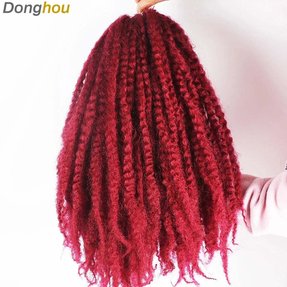 18 Inch Marley Hair for Braids | Afro Kinky Ombre | 30 Strands per Pack