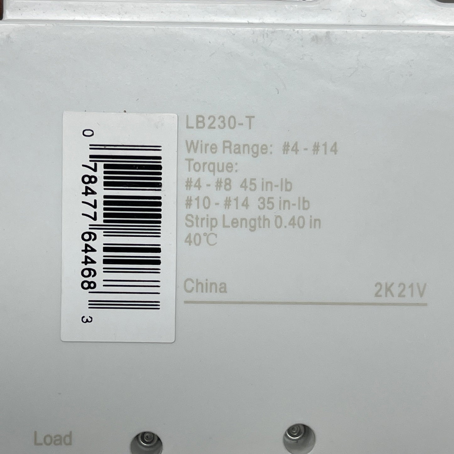 LEVITON 30A 2-Pole Plug-In Circuit Breaker 120/240V White 200-LB230-T (New)