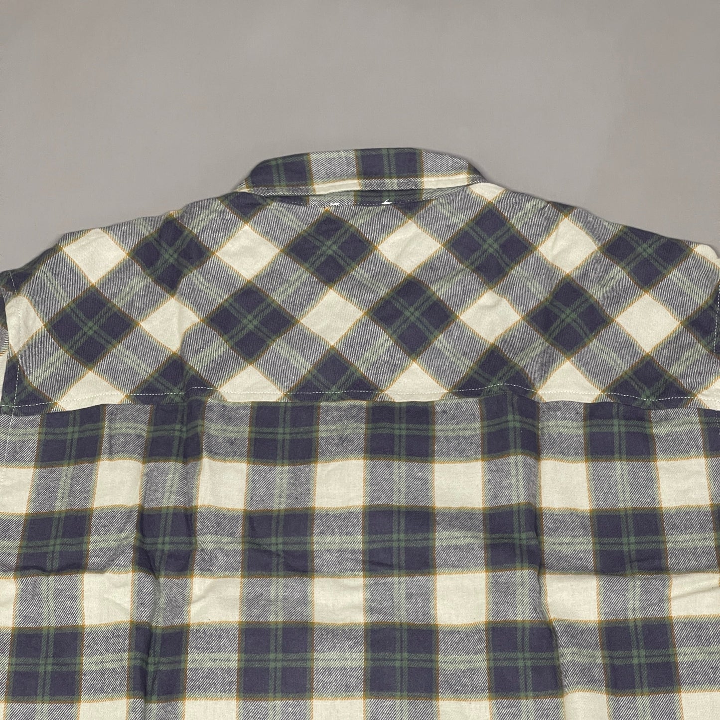 WE WORE WHAT Boyfriend Flannel Button-Down Shirt Women's Sz M/L Green WWDT23-1