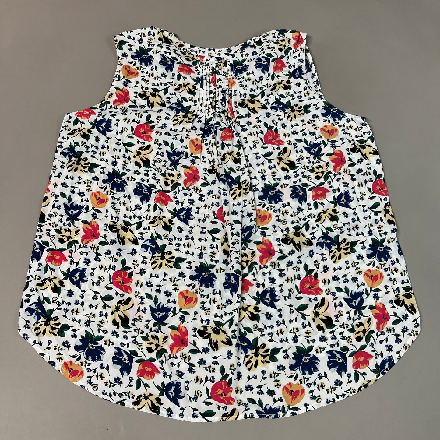 CHELSEA & THEODORE Sleeveless Blouse Women's Size XXL Bash Floral White 2165072 (NEW)