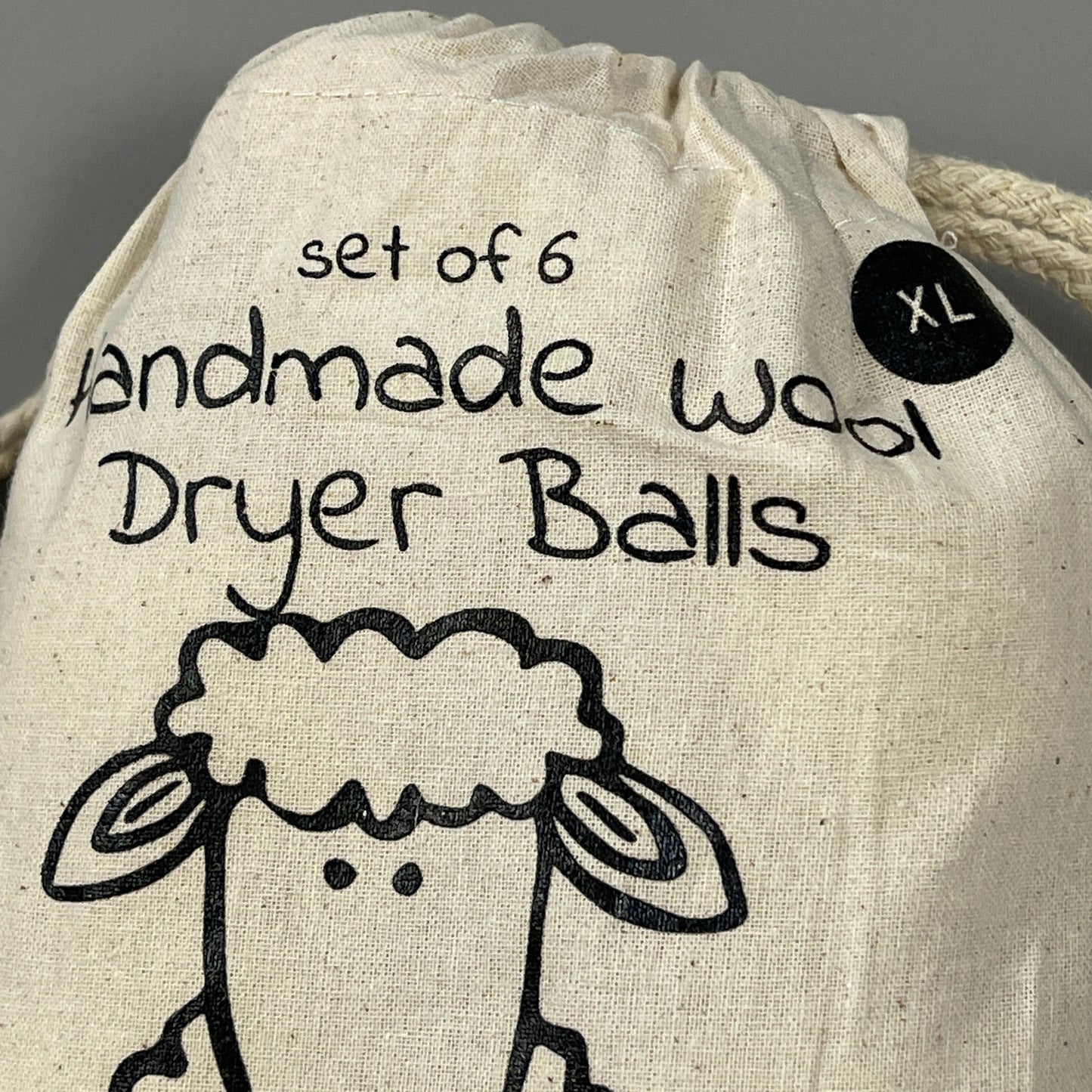 ECOIGY Handmade Wool Dryer Balls 100% New Zealand Wool Set of 6 White XL (New)