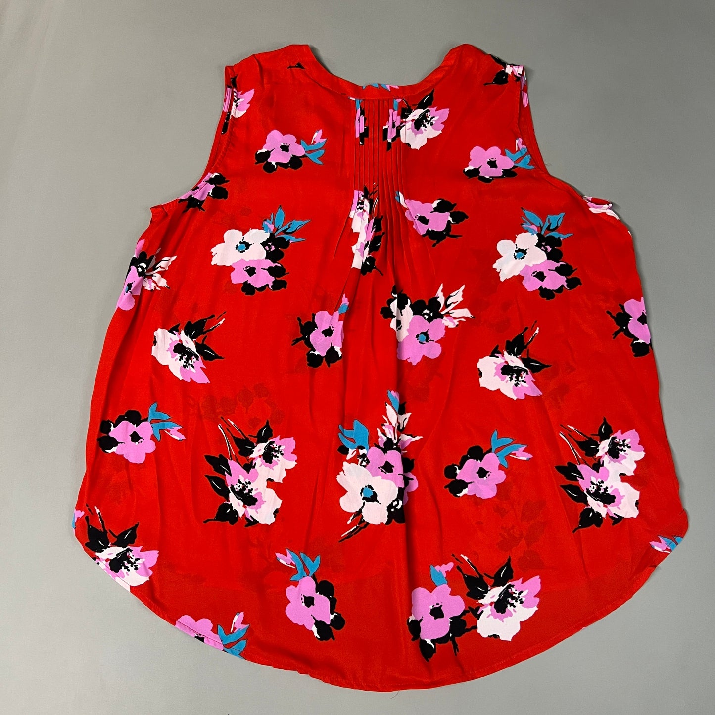 CHELSEA & THEODORE Sleeveless Blouse Women's Size XXL Red Floral Paisley 2165072 (NEW)