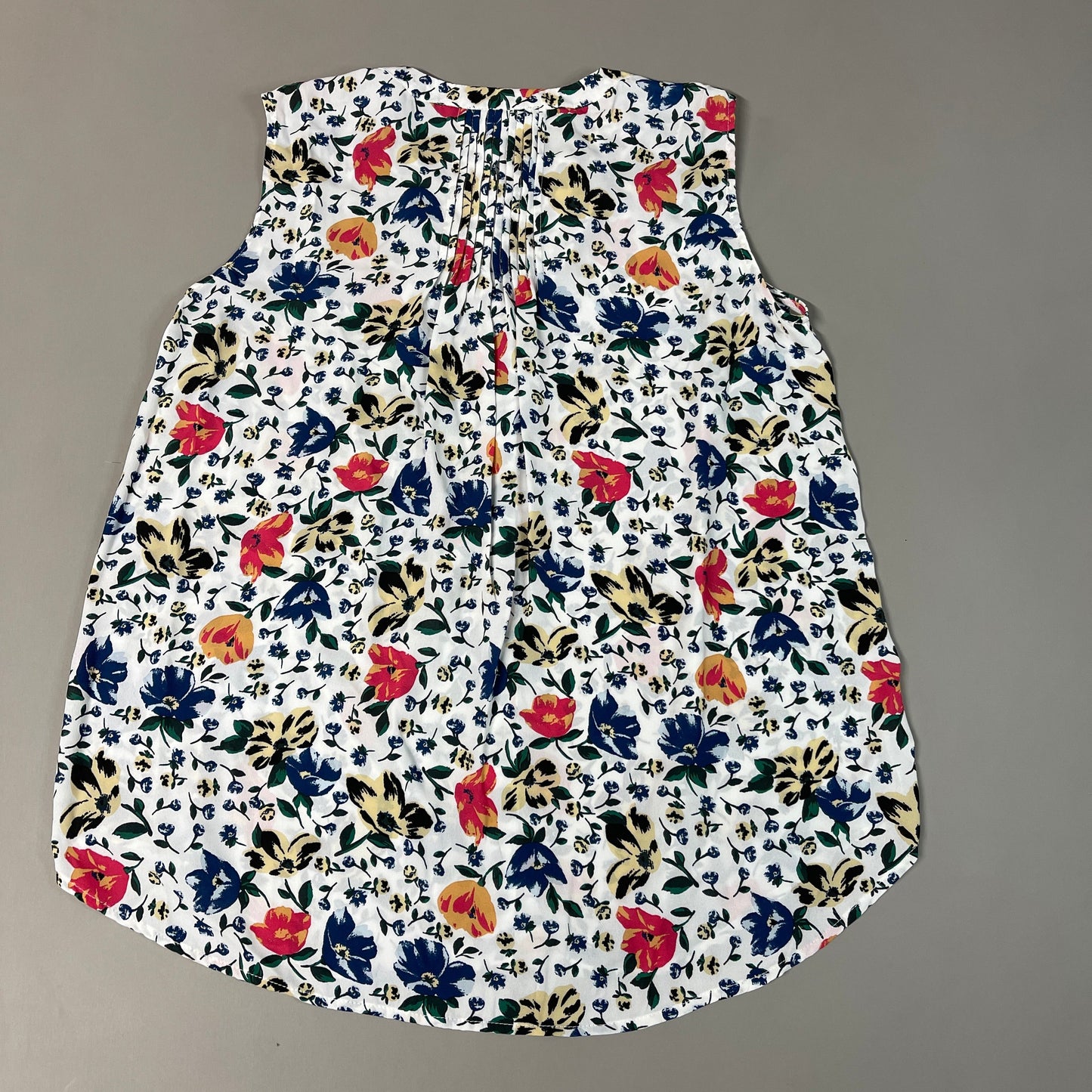CHELSEA & THEODORE Sleeveless Blouse Women's Size S Bash Floral White 2165072 (NEW)