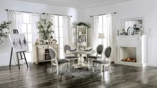 Style Loft Collection Antique White and Grey Side Chairs Set Of 2