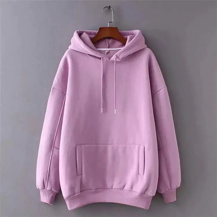 Casual Solid Color Plus Velvet Sweater for All Seasons