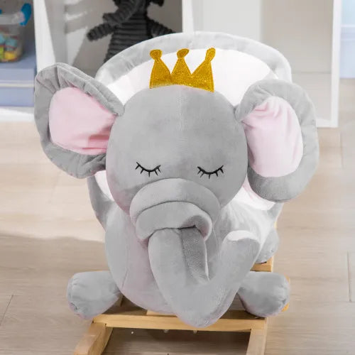 Style Loft Collection Baby Elephant Wooden Rocking Chair