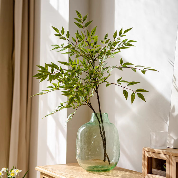 Green Nandina Leaf Stem | Home Decor | Kitchen + Metal