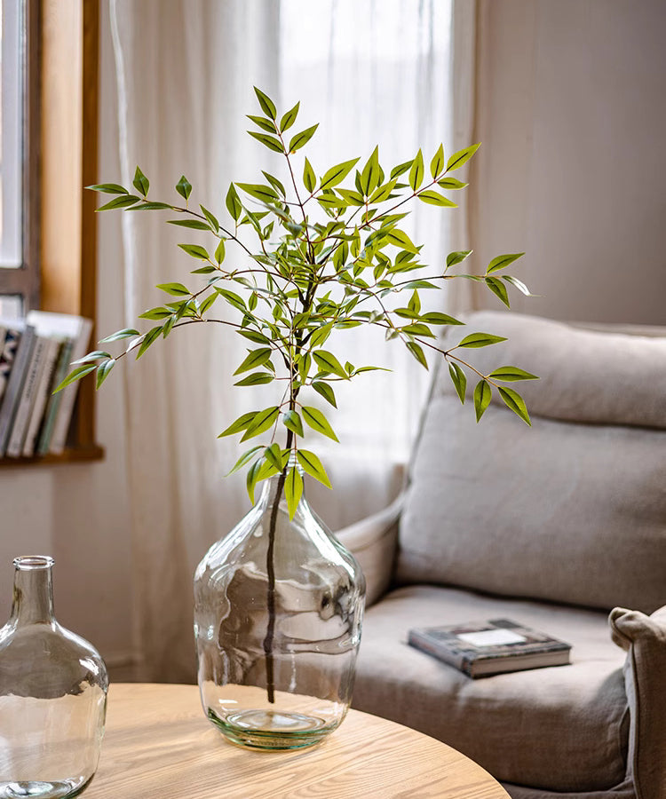 Green Nandina Leaf Stem | Home Decor | Kitchen + Metal