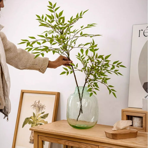 Green Nandina Leaf Stem | Home Decor | Kitchen + Metal