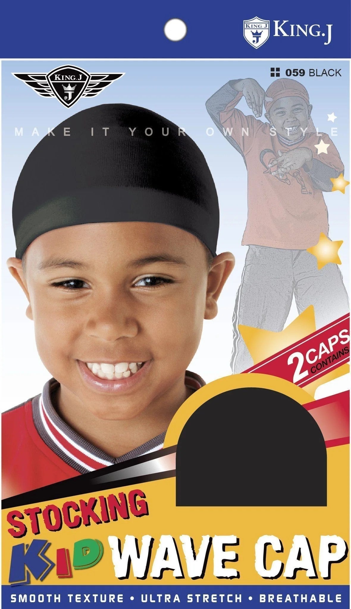 King.J Kid Stocking Wave Cap