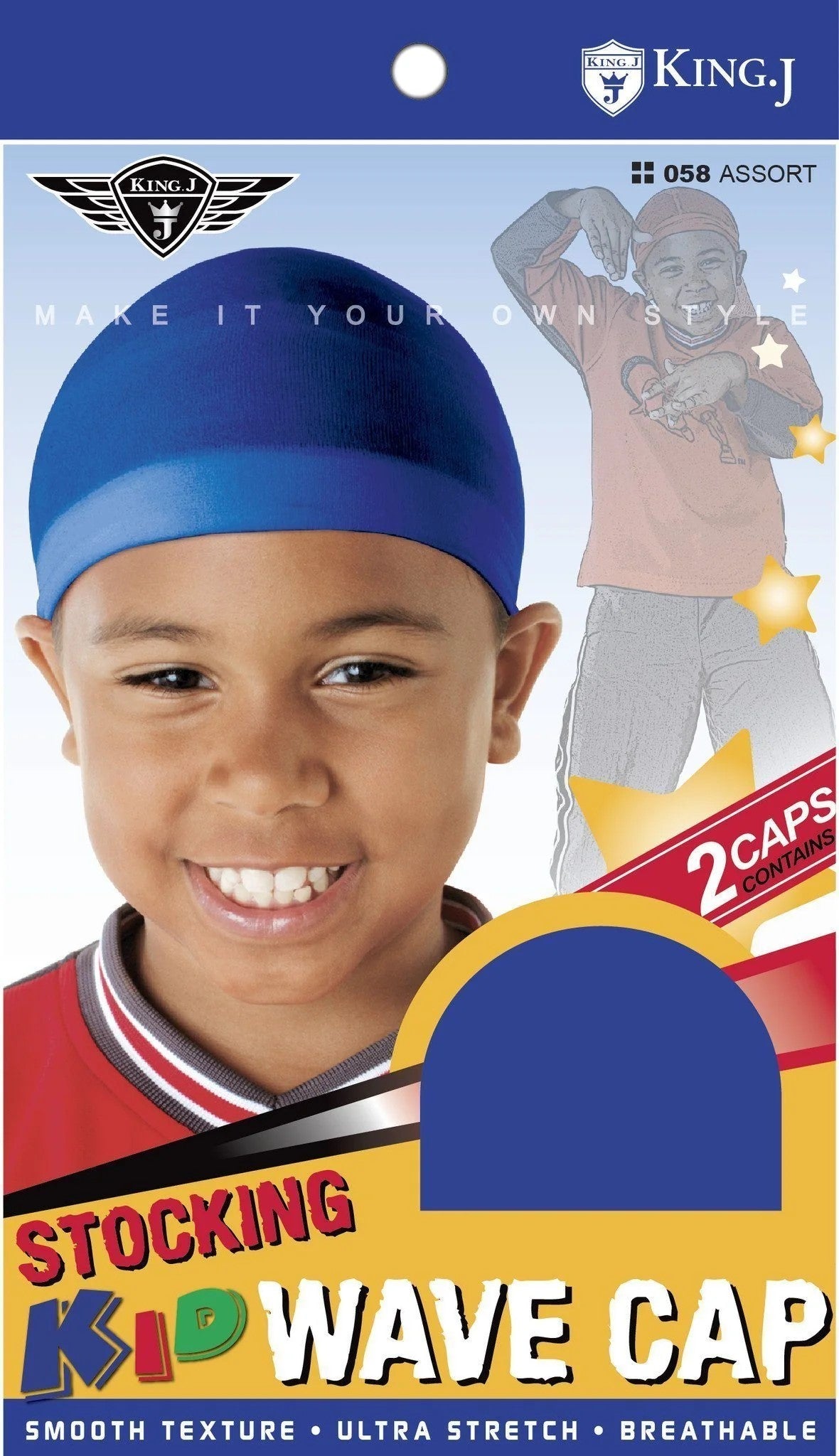 King.J Kid Stocking Wave Cap