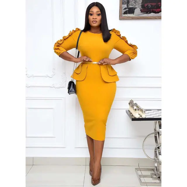 Elegant African Dress for Professional Office Commute