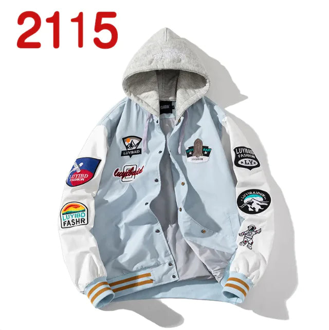 Style Loft Collection Uptown Embroidered Baseball Jacket