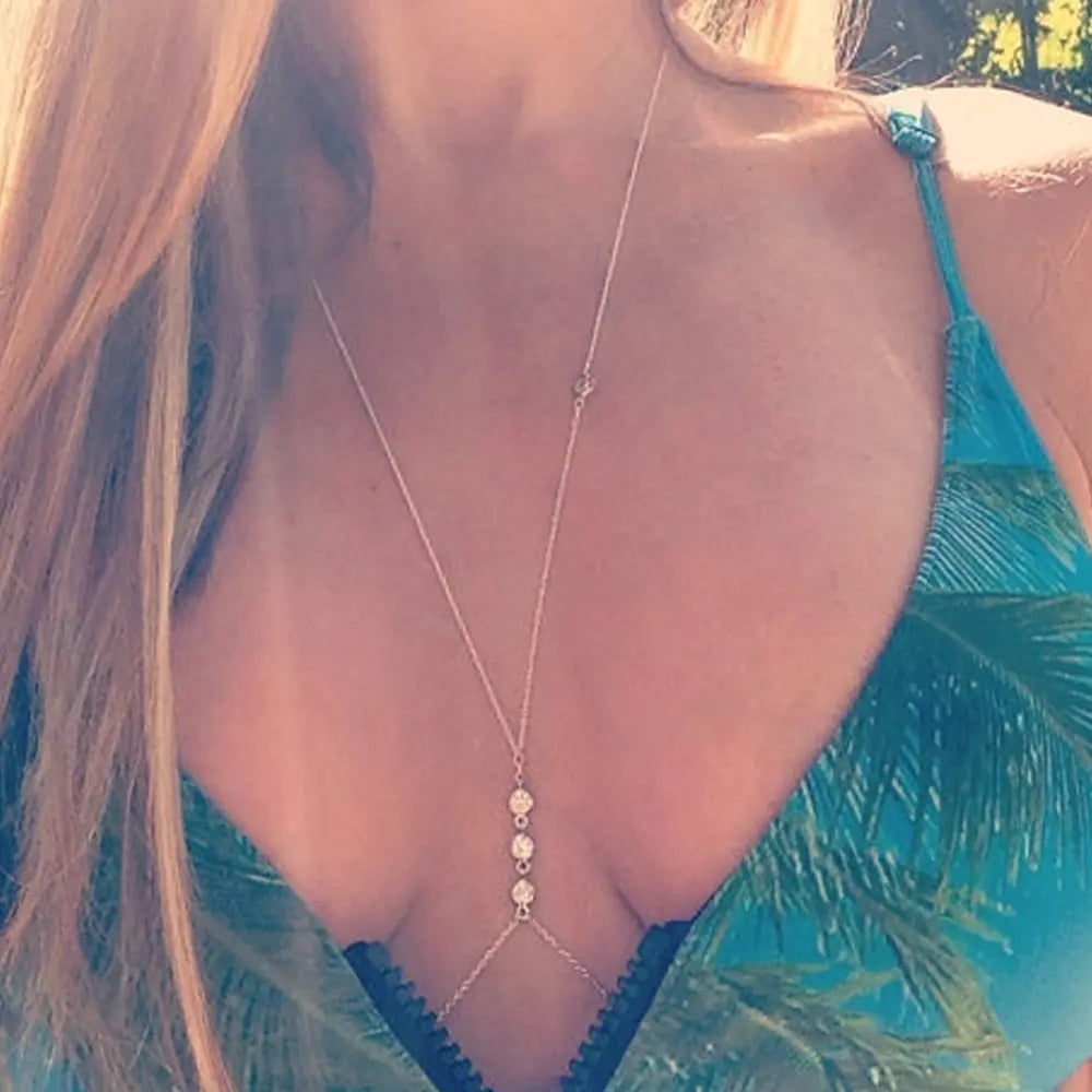 Style Loft Collection White Crystal Body Necklace