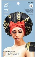 LUX by QFitt Luxury Silky Satin Tie Bonnet