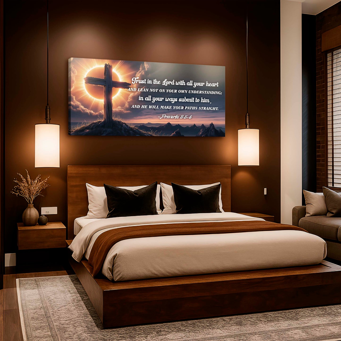Proverbs 3:5-6 - Trust In The Lord With All Your Heart Faith Sign II